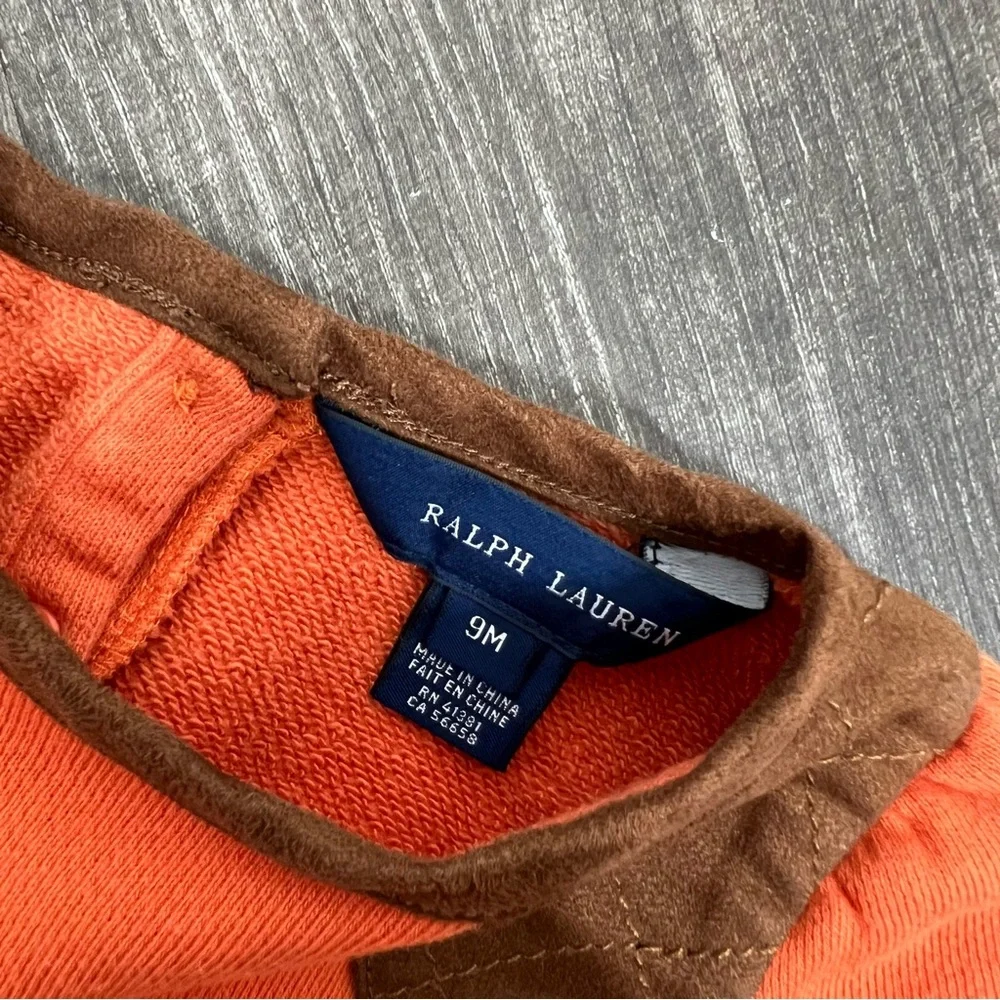 Ralph Lauren Orange Plaid Dress & Leggings Set